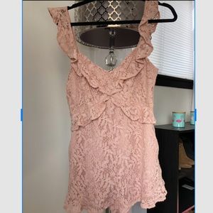 BCBGeneration Sleeveless Lace Romper